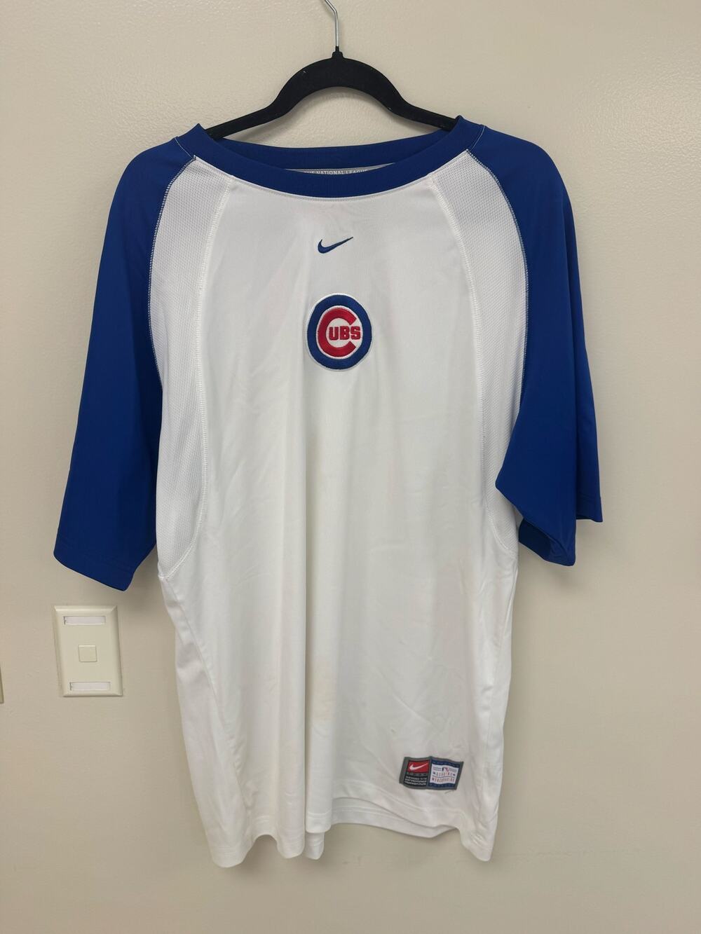 Vintage Y2K Nike Chicago Cubs Baseball National League Dirfit Shirt Size Large